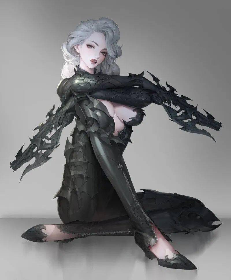 酷炫的cg美少女角色插画有的飒气十足有的甜美可爱