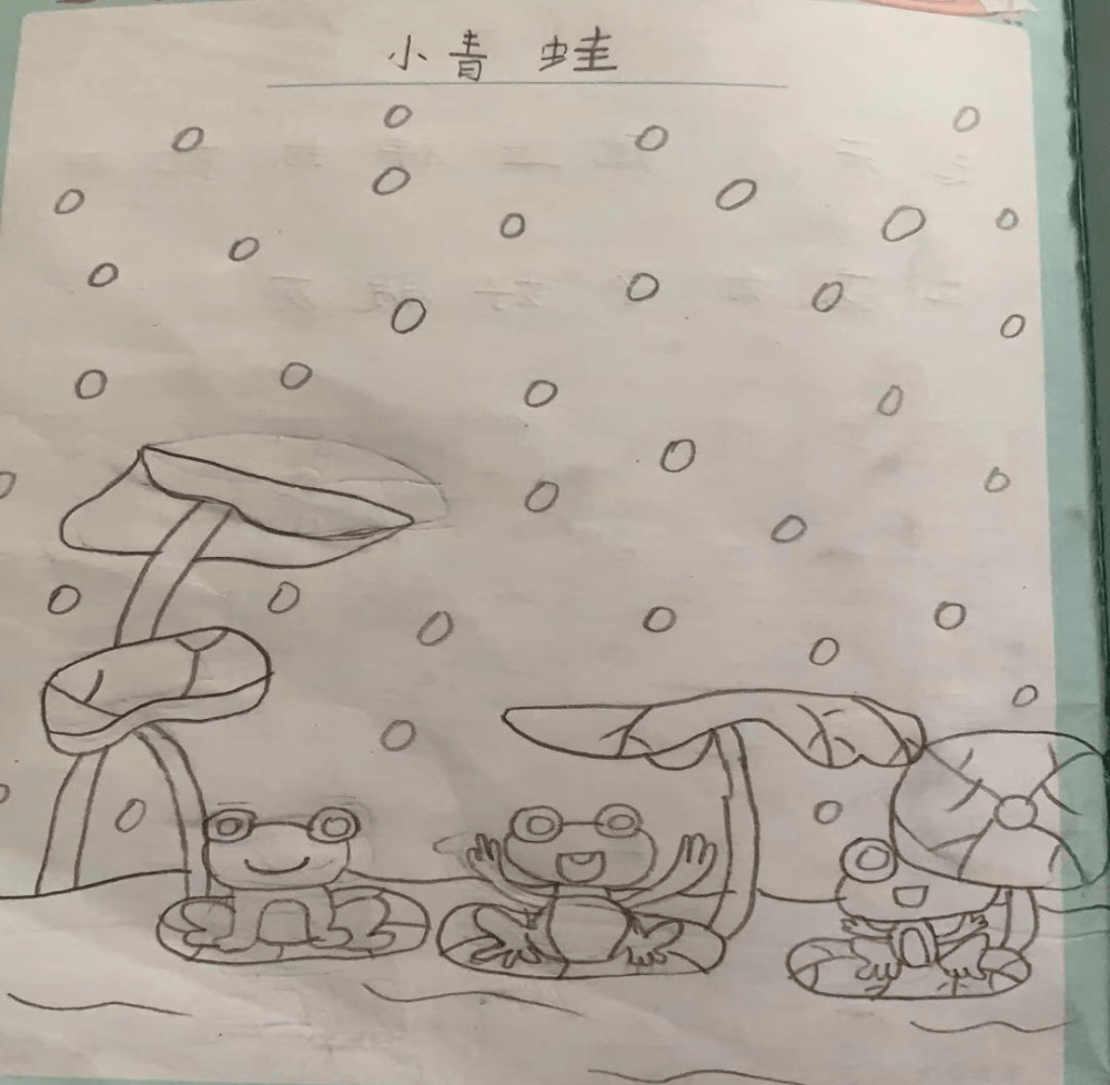 凌云(2)班绘画日记之三只小青蛙