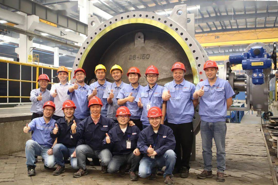 纽威96"大口径电动三偏心蝶阀顺利通过试验_valve_neway_阀门