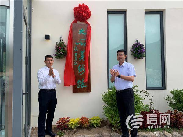 崂山区委常委,宣传部部长彭鹿鸣,沙子口街道党工委书记姜兆为大石美术