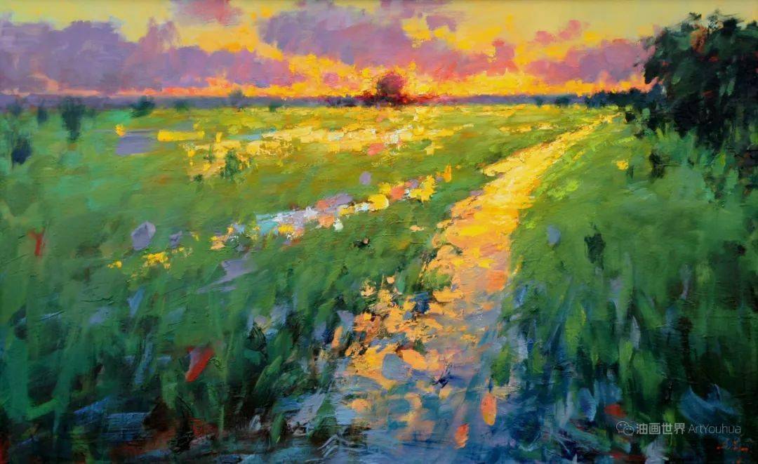 中国著名油画家李宁的油画无论色彩笔触还是光感都很精彩