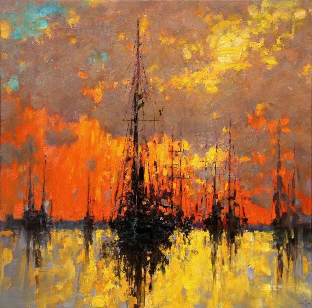 中国著名油画家李宁的油画无论色彩笔触还是光感都很精彩