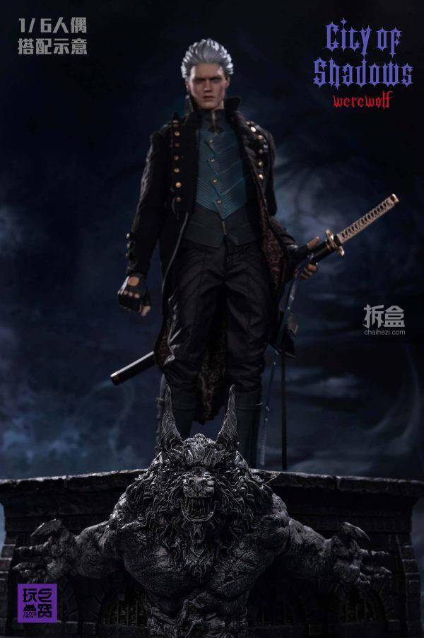 玩巨窝toysnest暗影之城狼人雕像级艺术兵人地台摆件