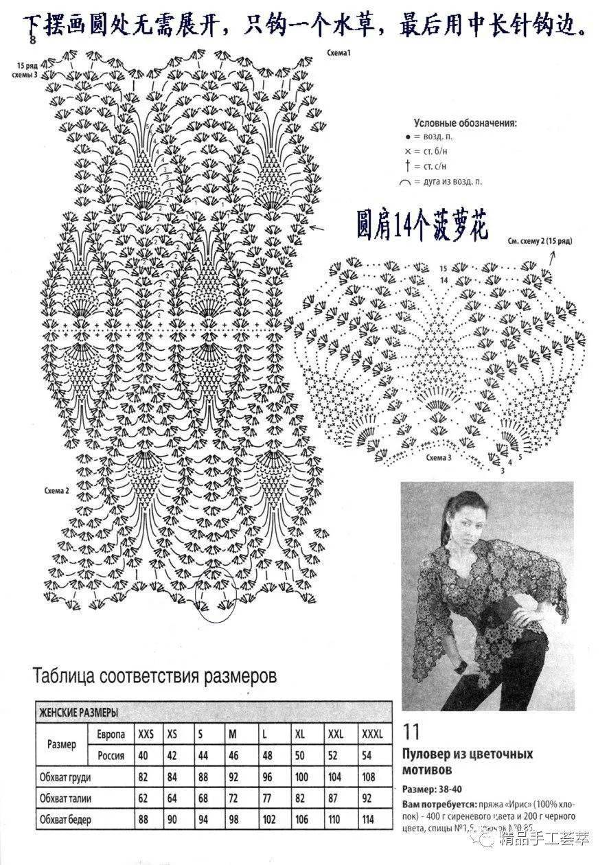 菠萝花的钩法图解图片