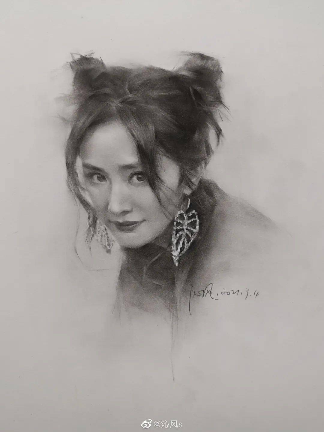 画皮画骨难画魂她用木炭把明星画活了王一博鞠婧祎眼神看醉了