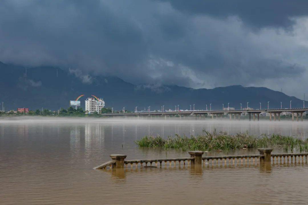 英德水情北江水位再次上升市区一片汪洋