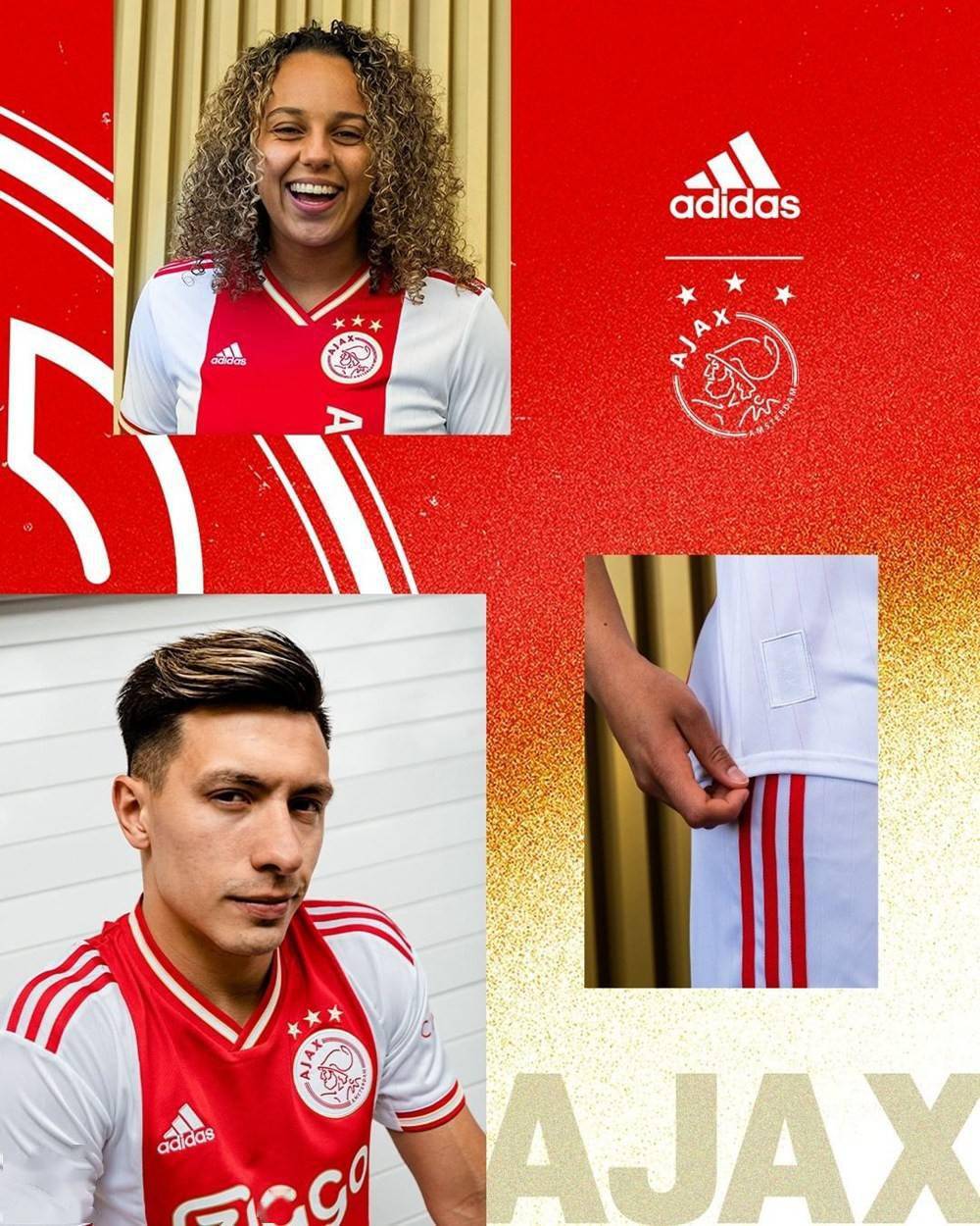 阿迪达斯发布阿贾克斯202223赛季主场球衣