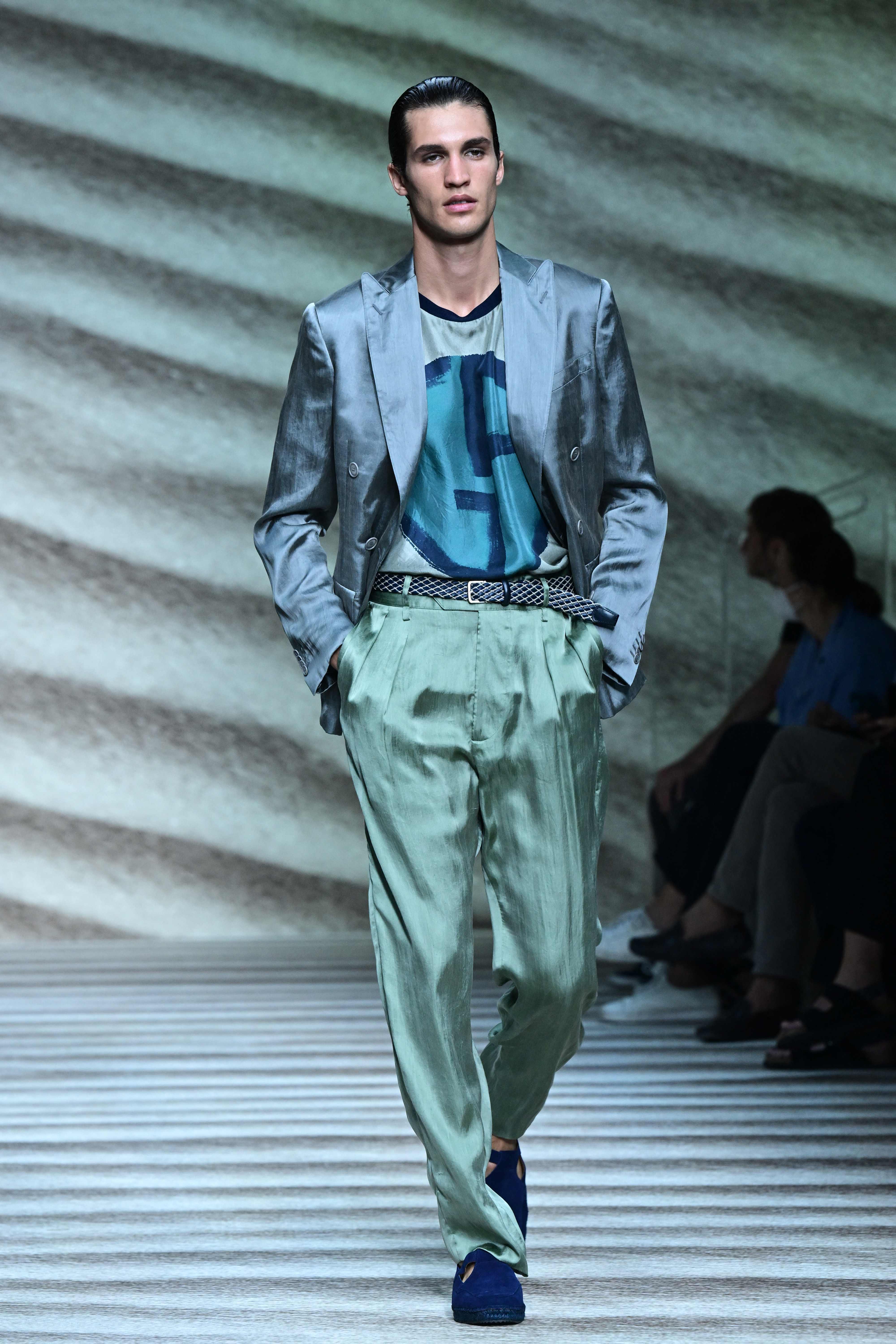 米兰男装周乔治阿玛尼品牌时装秀