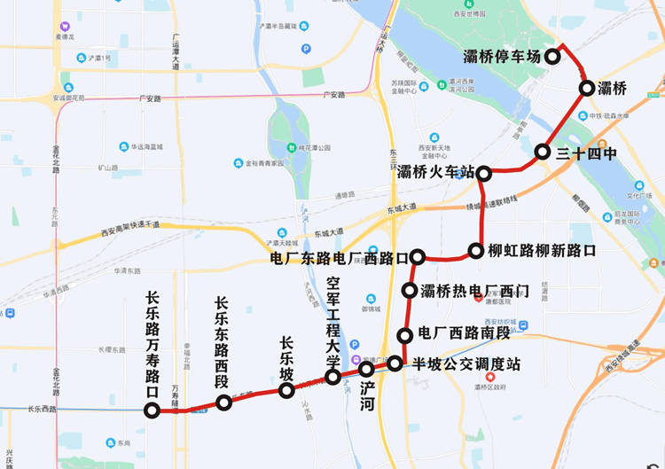 西安901路公交车路线图图片