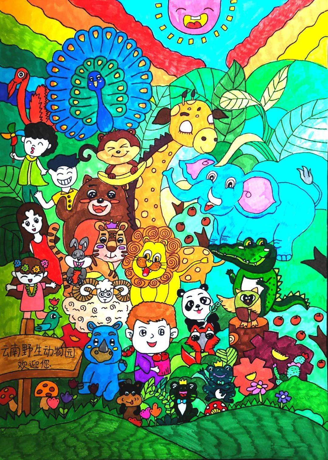第六届云南省小学生野生动物绘画大赛获奖名单公布_教育_科普_自然