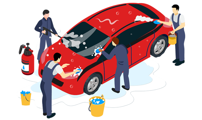 汽车修理车间漫画图片