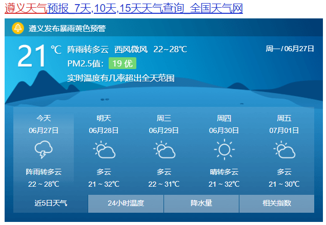 貴州這些地方有8至10級雷暴大風或冰雹,多地暴雨(附貴州9市州天氣預報