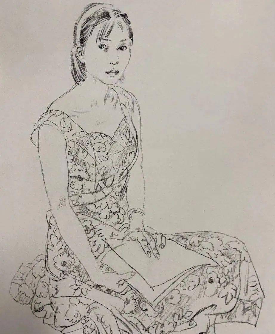 天津美术学院教授何家英素描速写