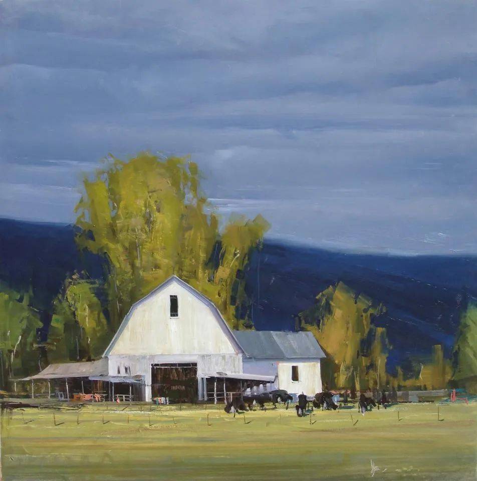 美国画家乔什克莱尔画布上的魅力色彩优雅的风景油画欣赏