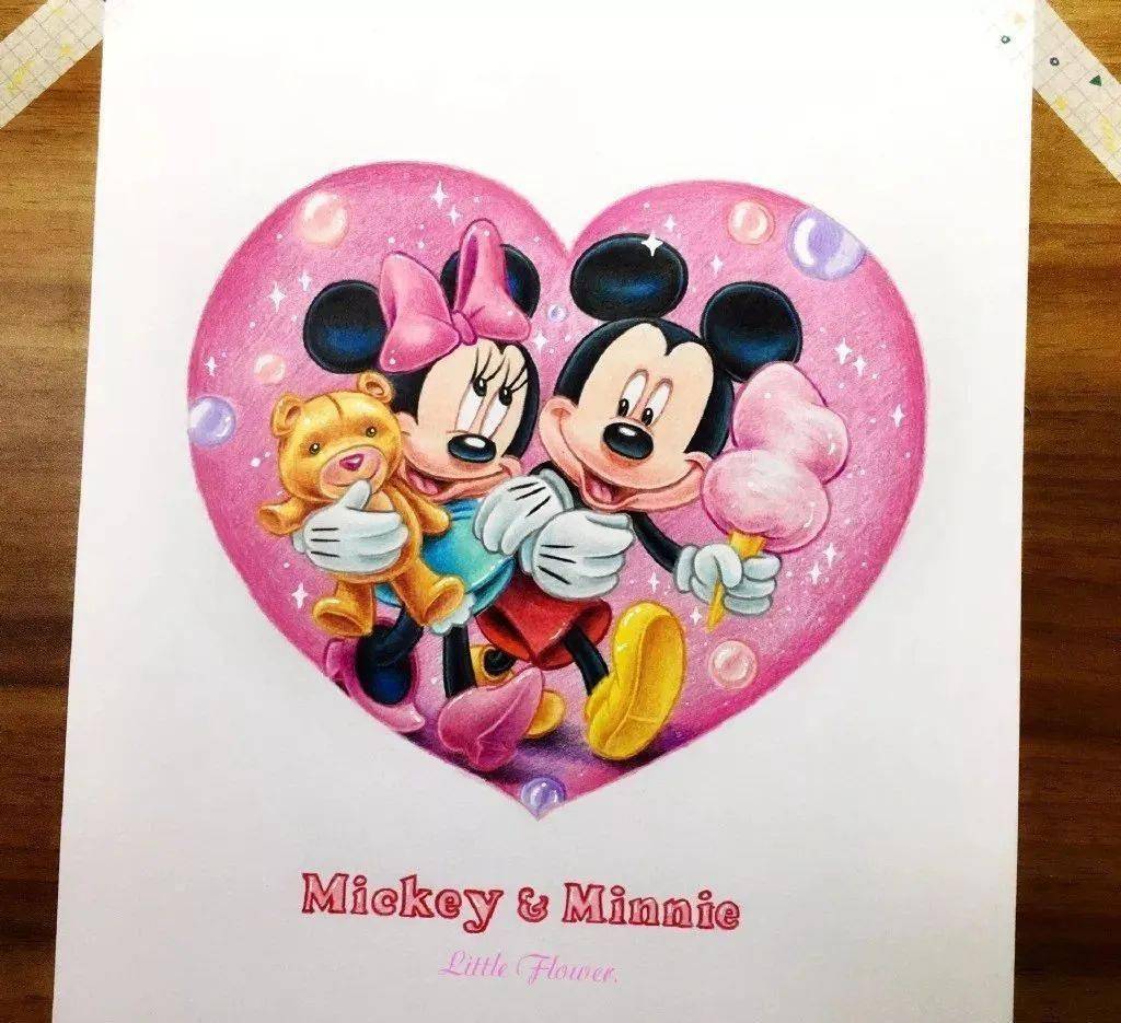 彩铅步骤 | 有种爱叫米奇&米妮