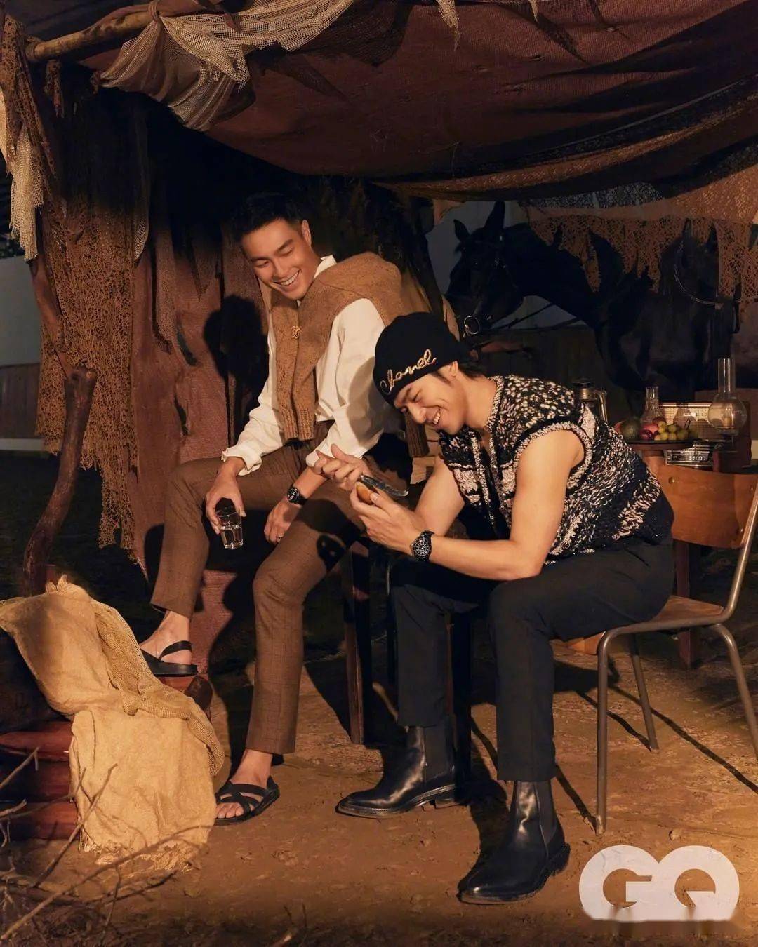 杨佑宁陈柏霖合体亮相台版《gq》封面大片_新刊_马厩_绅士