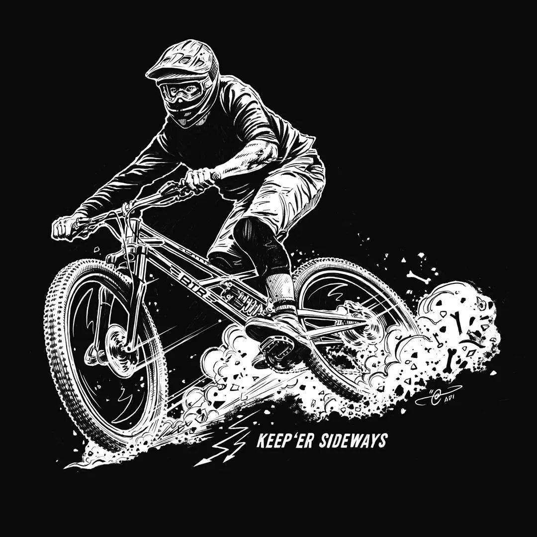 摩托插画是速度的摇滚乐