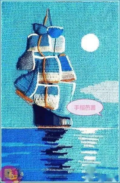 毛线编织工艺品壁画图片