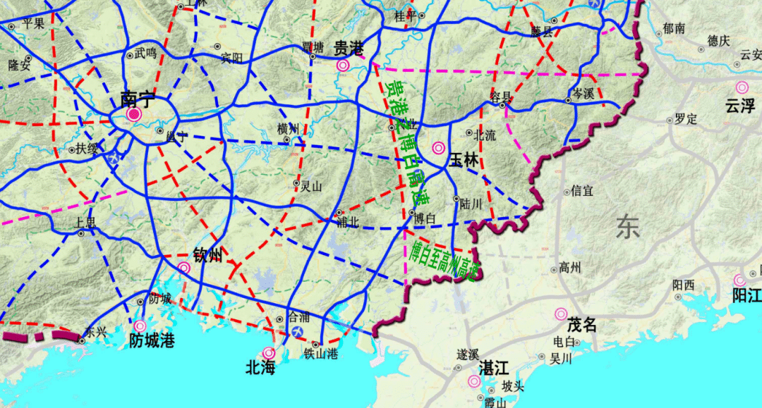 博白高速公路规划图图片