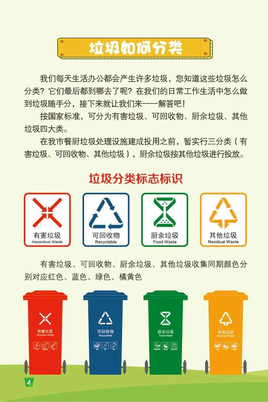 垃圾分类小册子图片