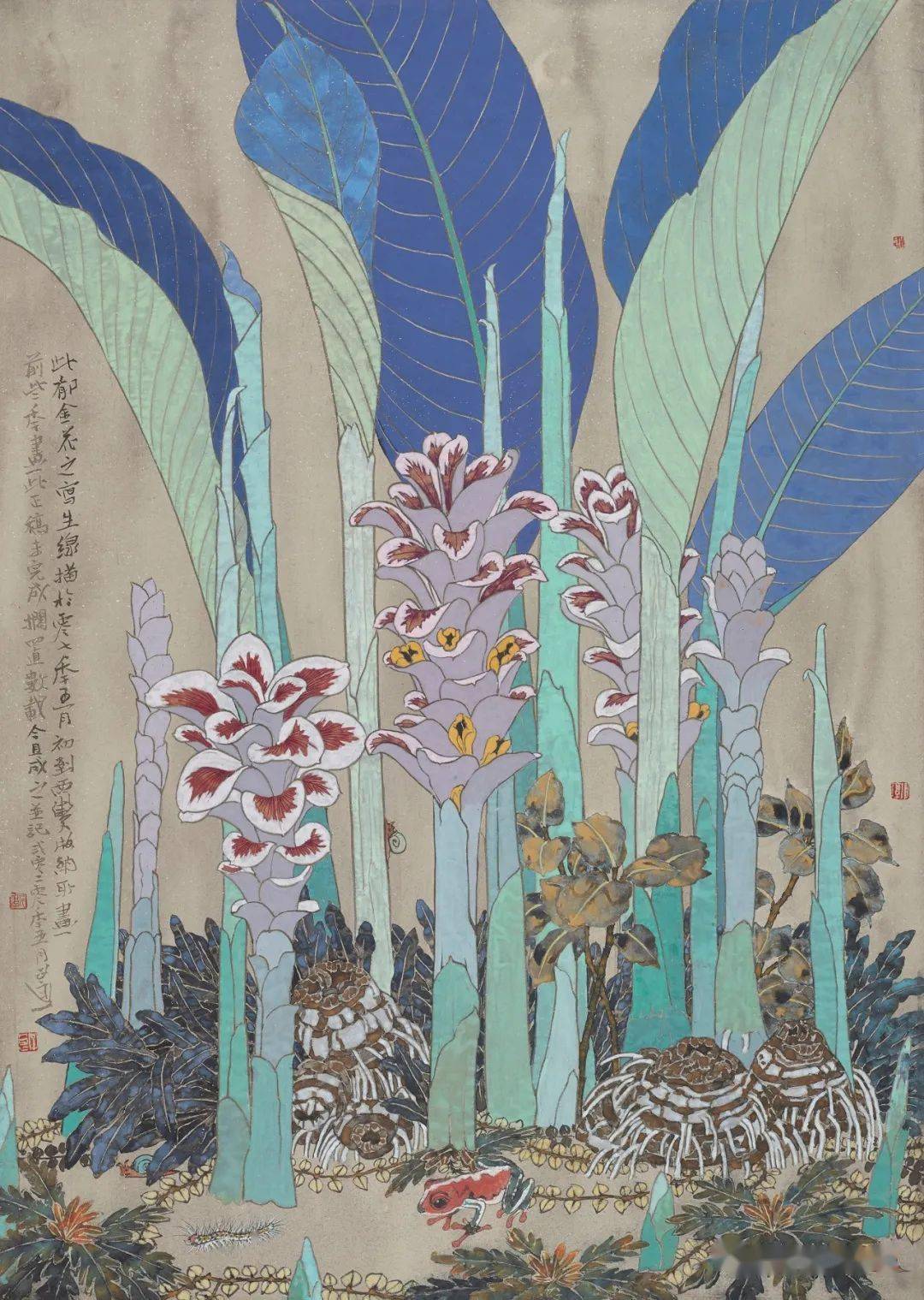 郭子良工笔重彩花鸟画张张精彩