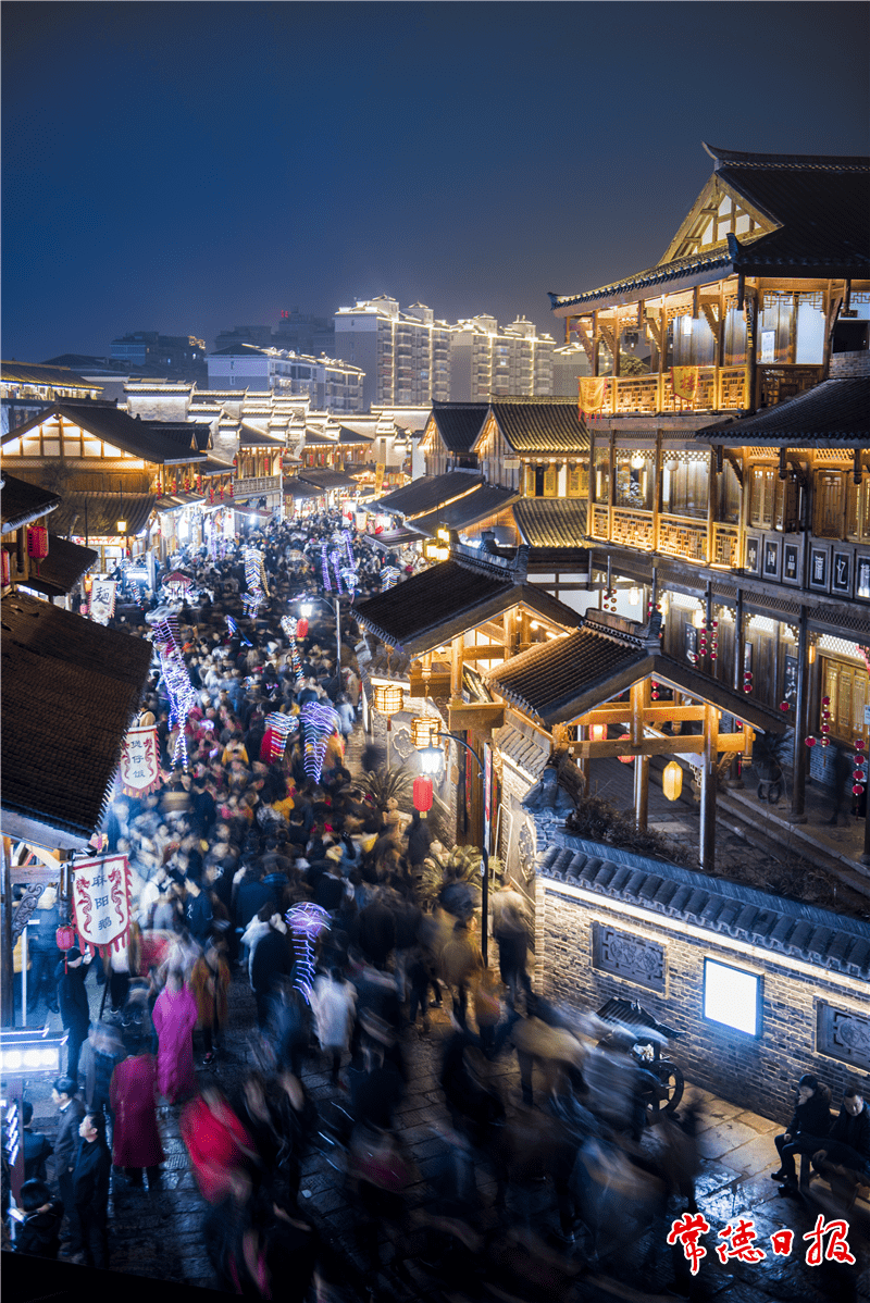 常德河街夜景图片图片