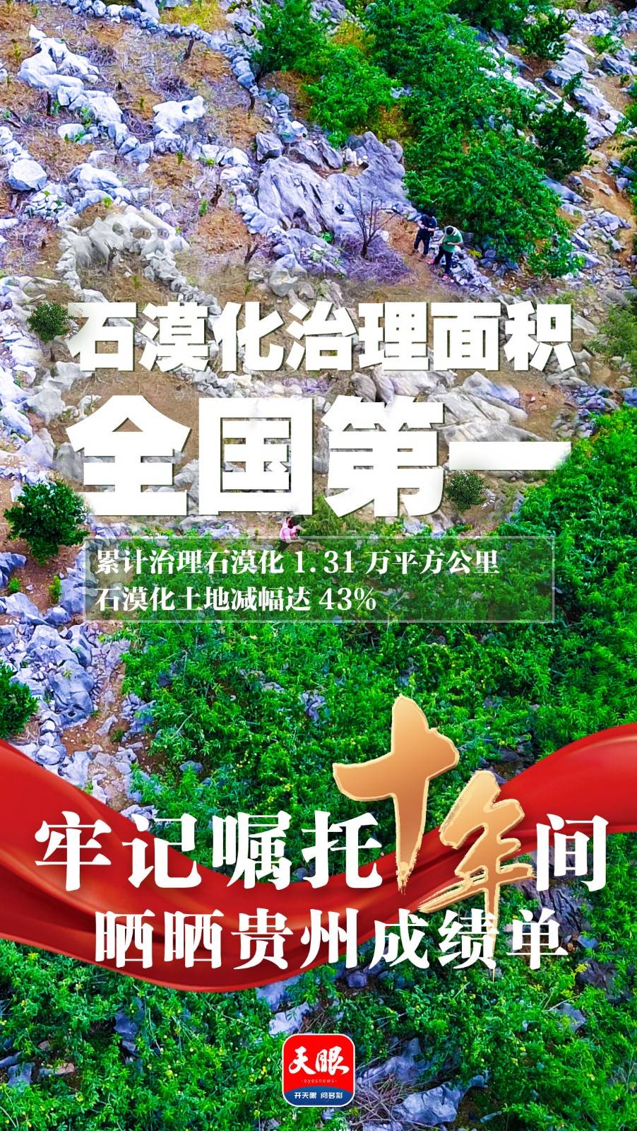 蒋明镏 海报设计 成桂红)近十年来,贵州累计完成营造林5097万亩,贵州