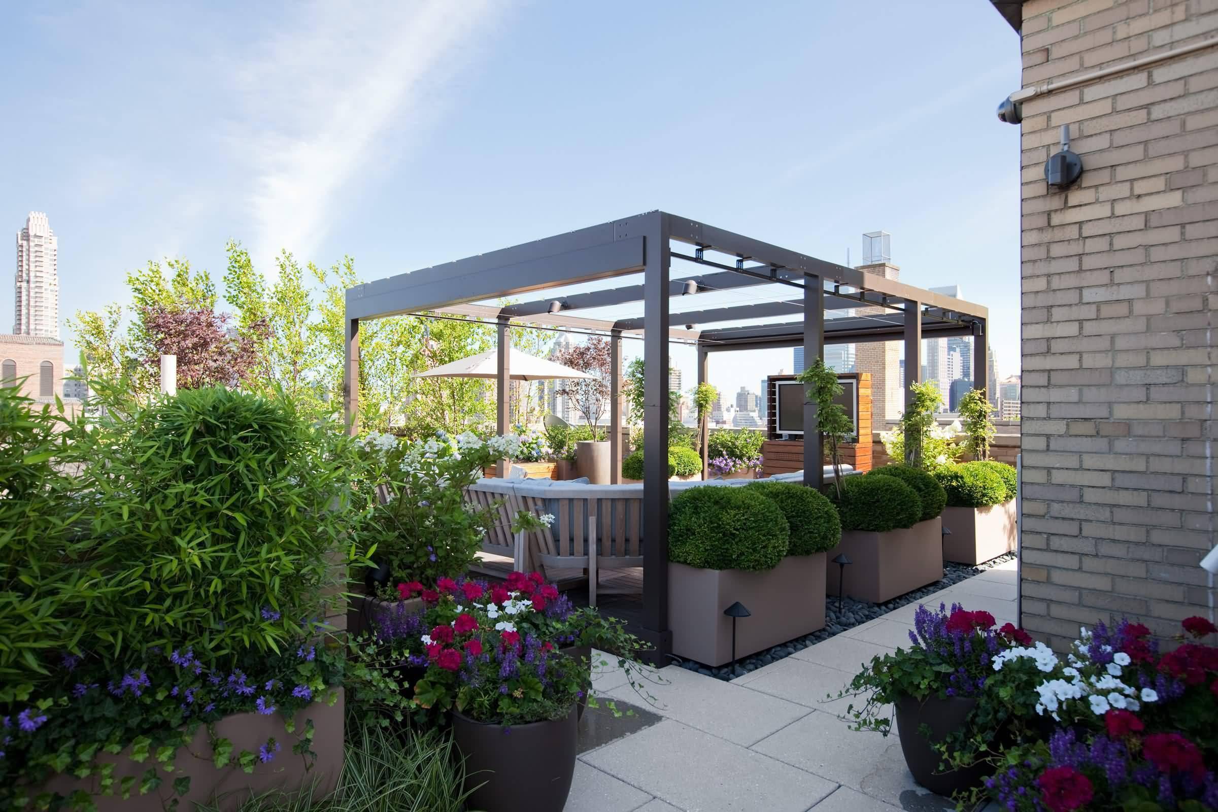 屋顶花园设计露台设计绿化景观设计合集图片参考资料79套