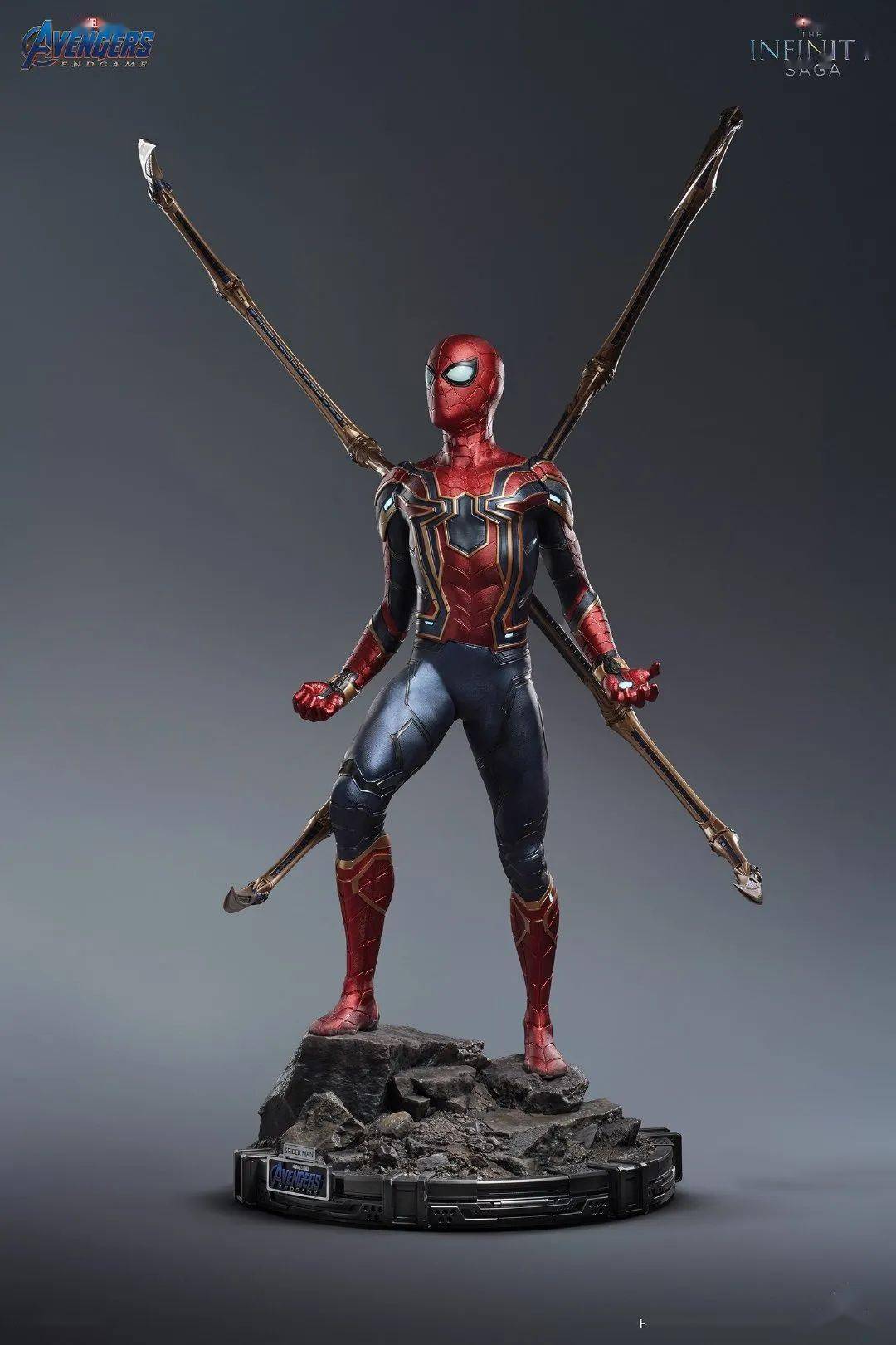 新品预定queenstudiosqs12复仇者联盟钢铁蜘蛛侠全身像雕像