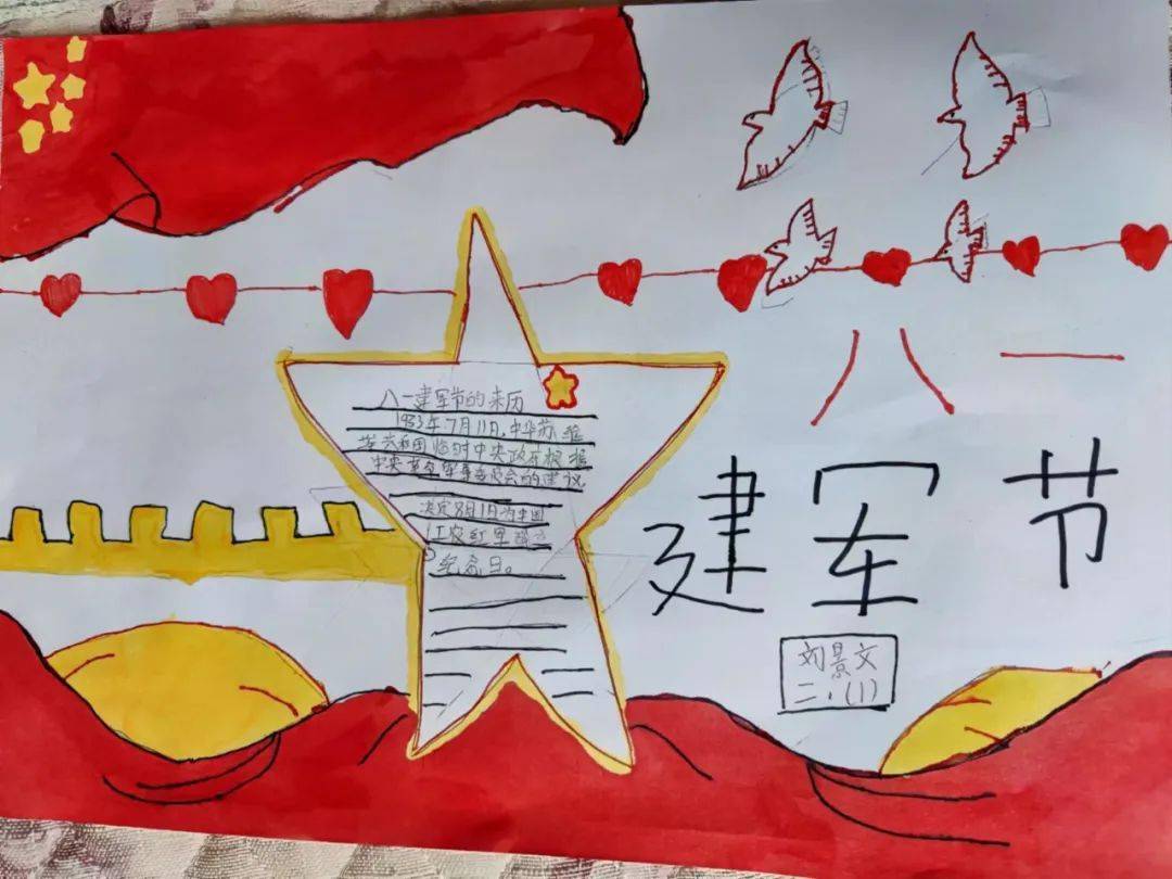 弘扬"八一精神",树立爱军,拥军思想,从小铸就强军梦,培养了他们爱国