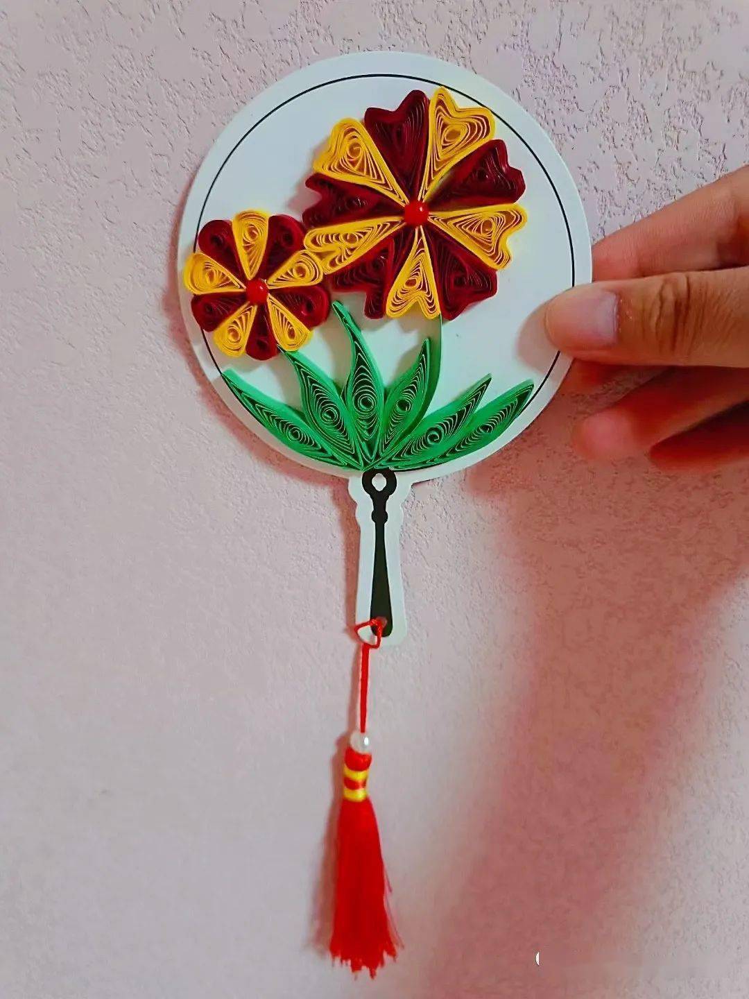 一周精选脸谱关羽拼豆豆衍纸扇秋菊