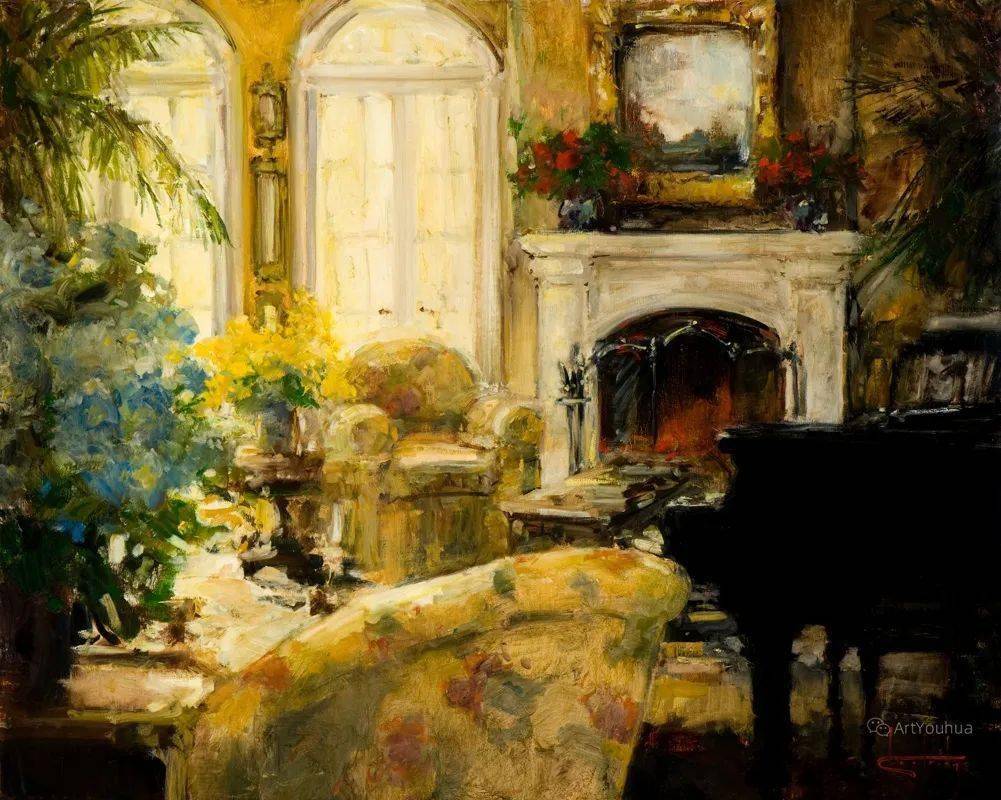 美国印象派画家斯蒂芬·查尔斯·肖特奇油画作品欣赏