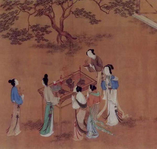 宝山·尚美e述 | “乞巧图”系列:画说古人如何过七夕?_女子_织女_习俗