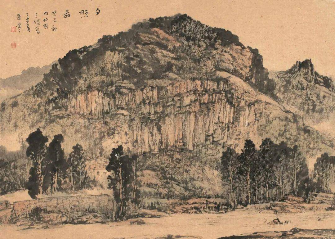 朱零山水画|构图清逸,墨色淡雅_传统_中国_作品