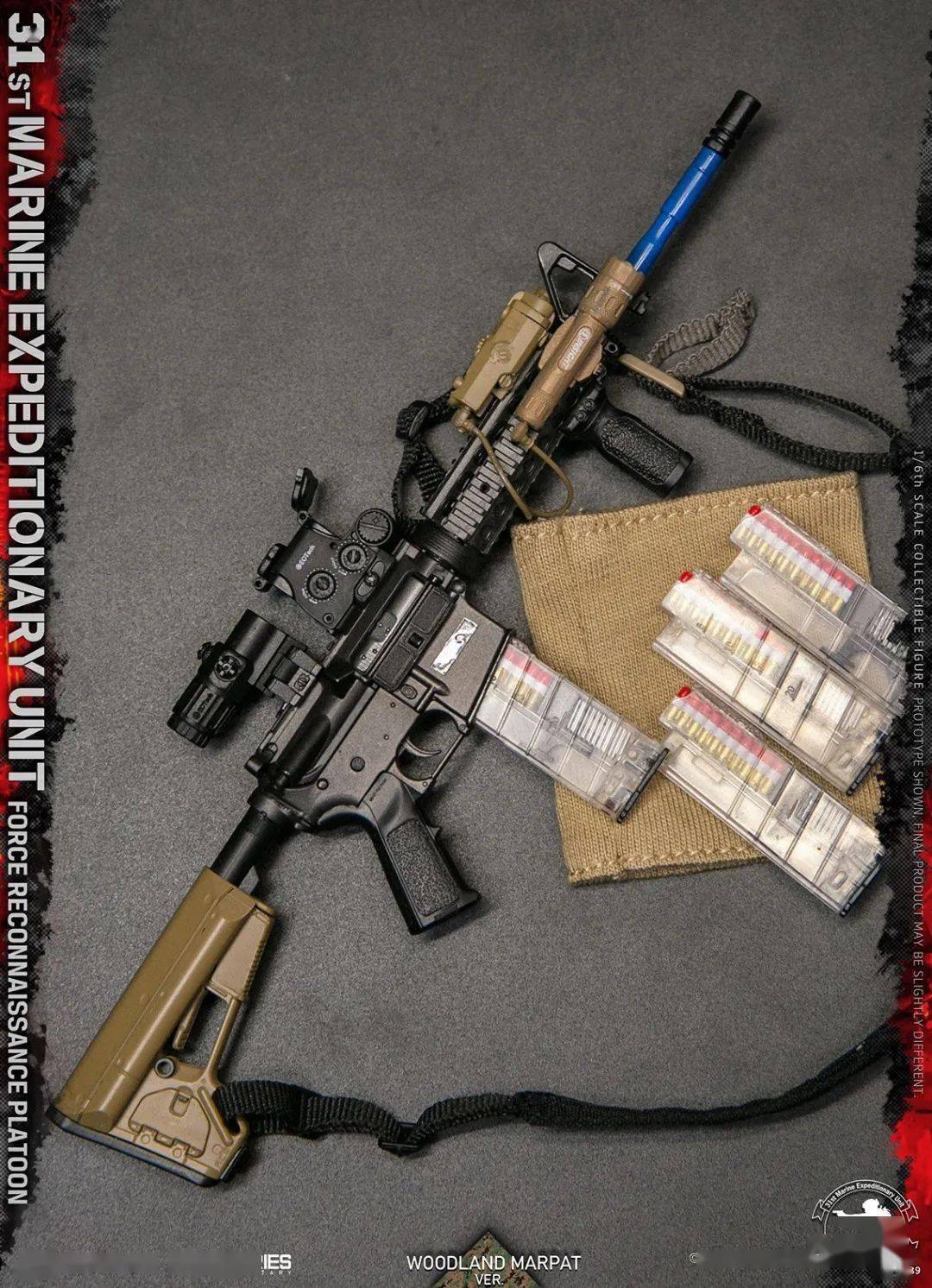 弹匣x6vickers 2点枪背带qd 消声器wmx200 双光源战术灯sopmod block2