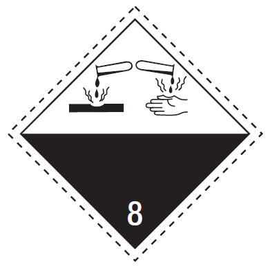 8(腐蚀性物质)备注标志图例类别及小类第8类 腐蚀性物质在标志的下半