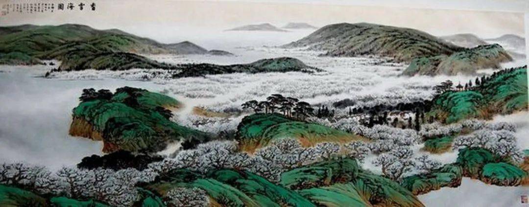 新金陵画派画家秦剑铭的山水画作品_波罗蜜_般若_书画