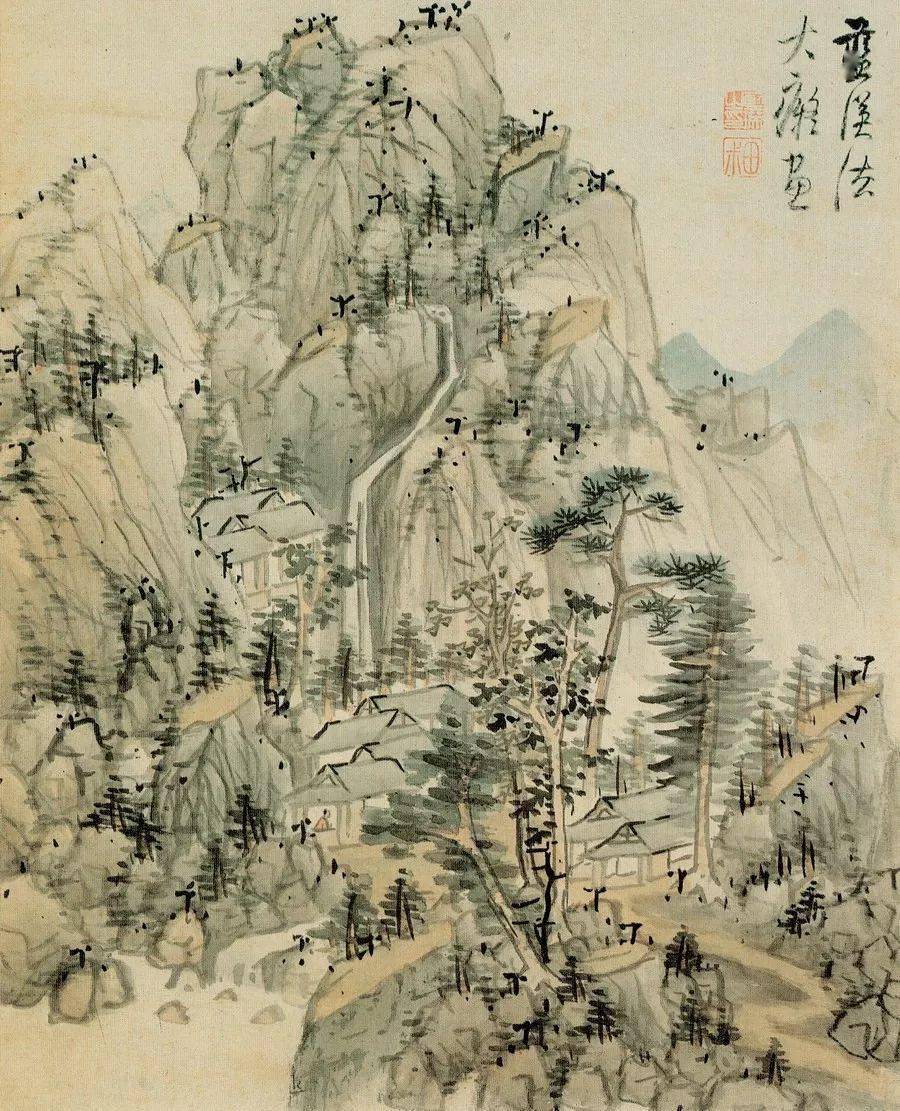 蓝瑛 绘画作品经典欣赏_名称_画法_山水