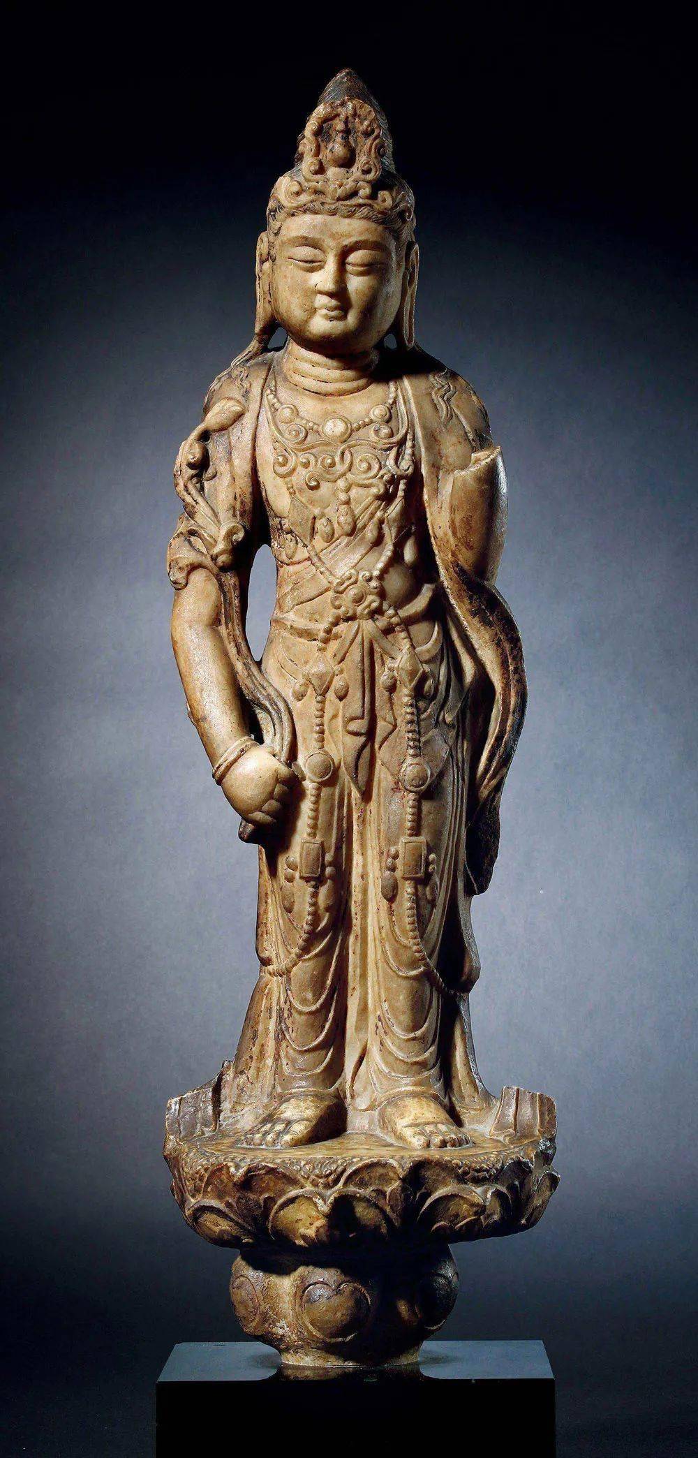 赏析|唐代白石雕大势至菩萨立像_素食_观世音_常识