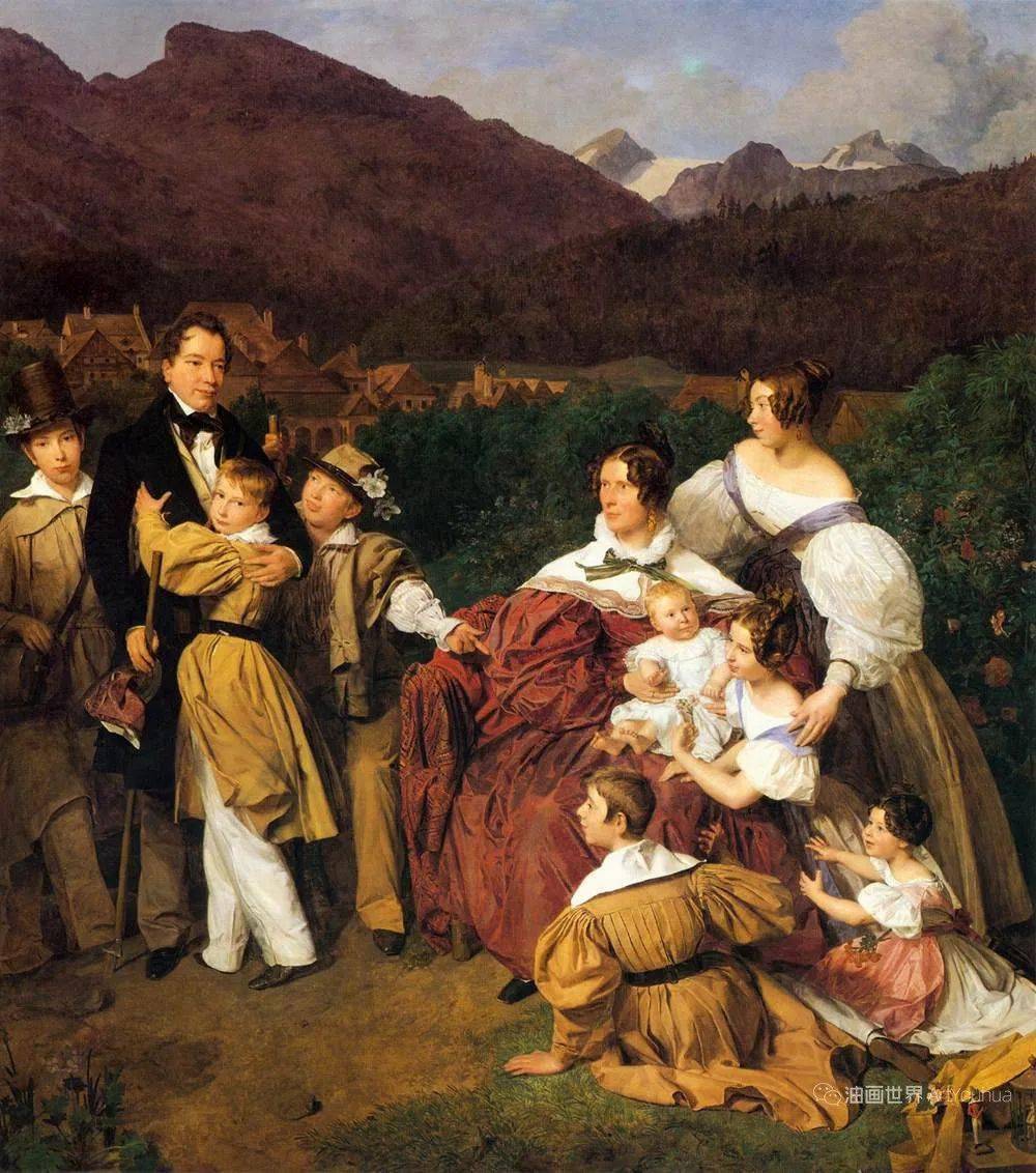 奥地利画家费迪南德·乔治·瓦尔德米勒的油画作品表达光线的高超技巧
