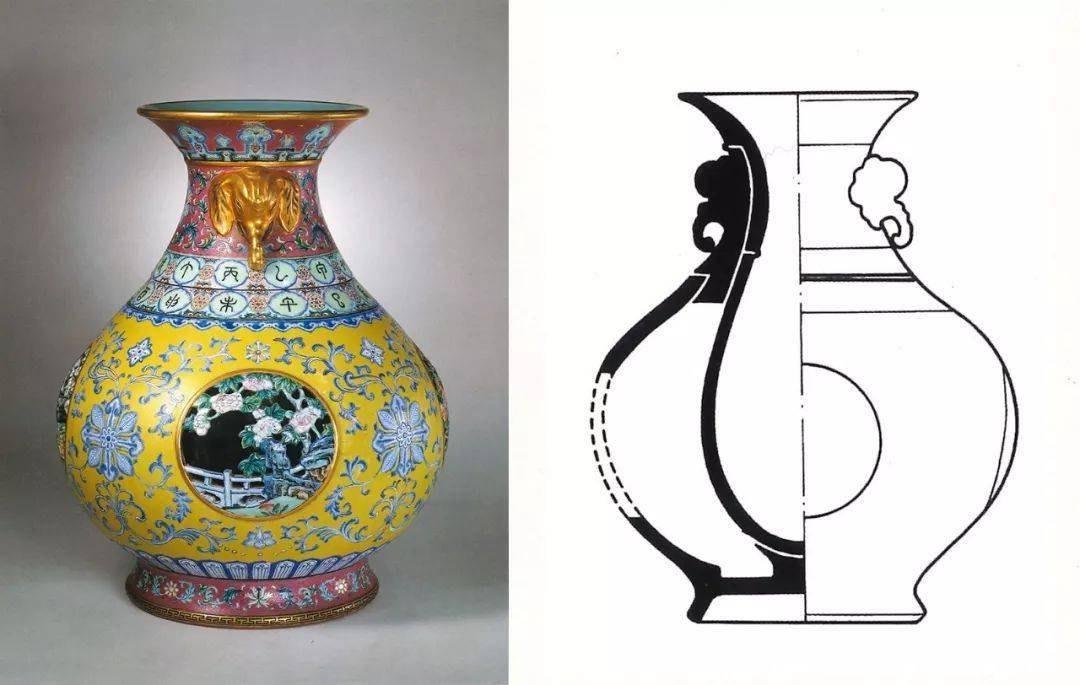 古瓷妙品转心瓶_乾隆_喜鹊_内胆