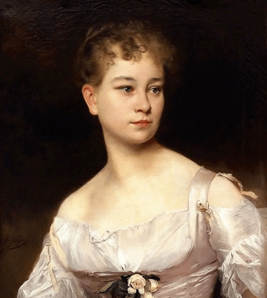 19世纪法国艺术家古斯塔夫·让·雅凯唯美女性人物油画作品欣赏