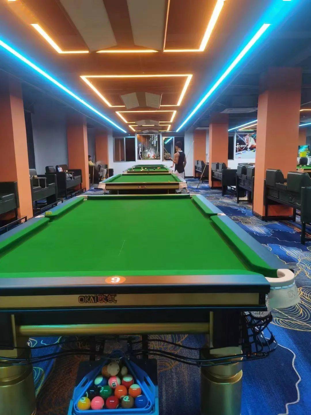 还有高档又舒适的棋牌室台球作为高雅的室内体育运动是智力与体力的结