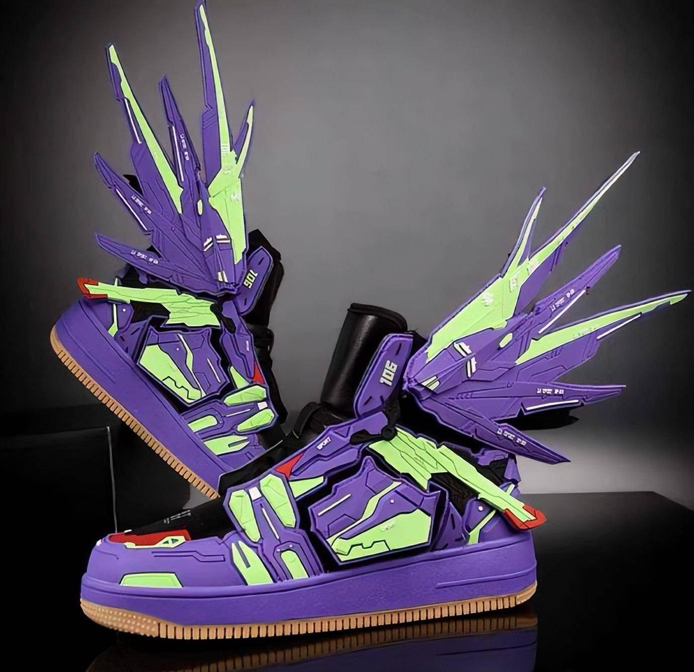 初号机,二号机配色自由高达主题滑板鞋_鞋子_刚需_翅膀