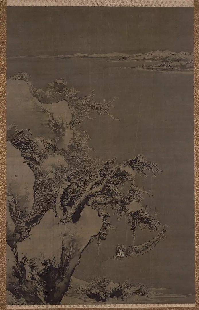 作品_梁楷_雪景