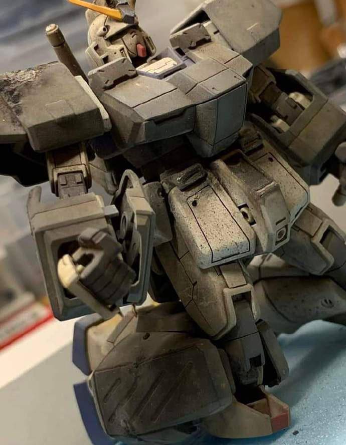 鞭炮战损高达模型新作,战损nt1高达模型_效果_造型_方法