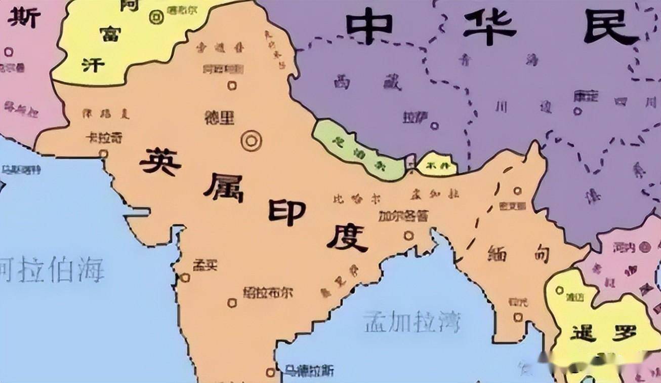 英属印度地图图片