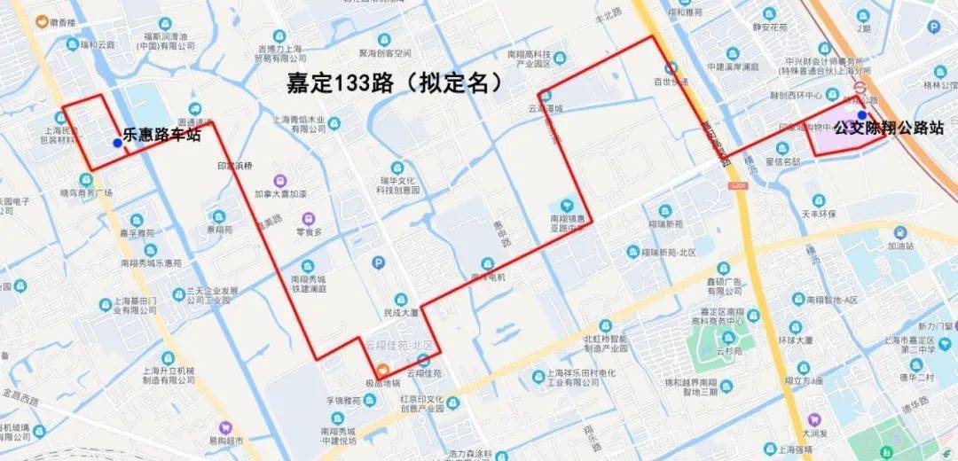 线路走向图云翔拓展大居公交配套.