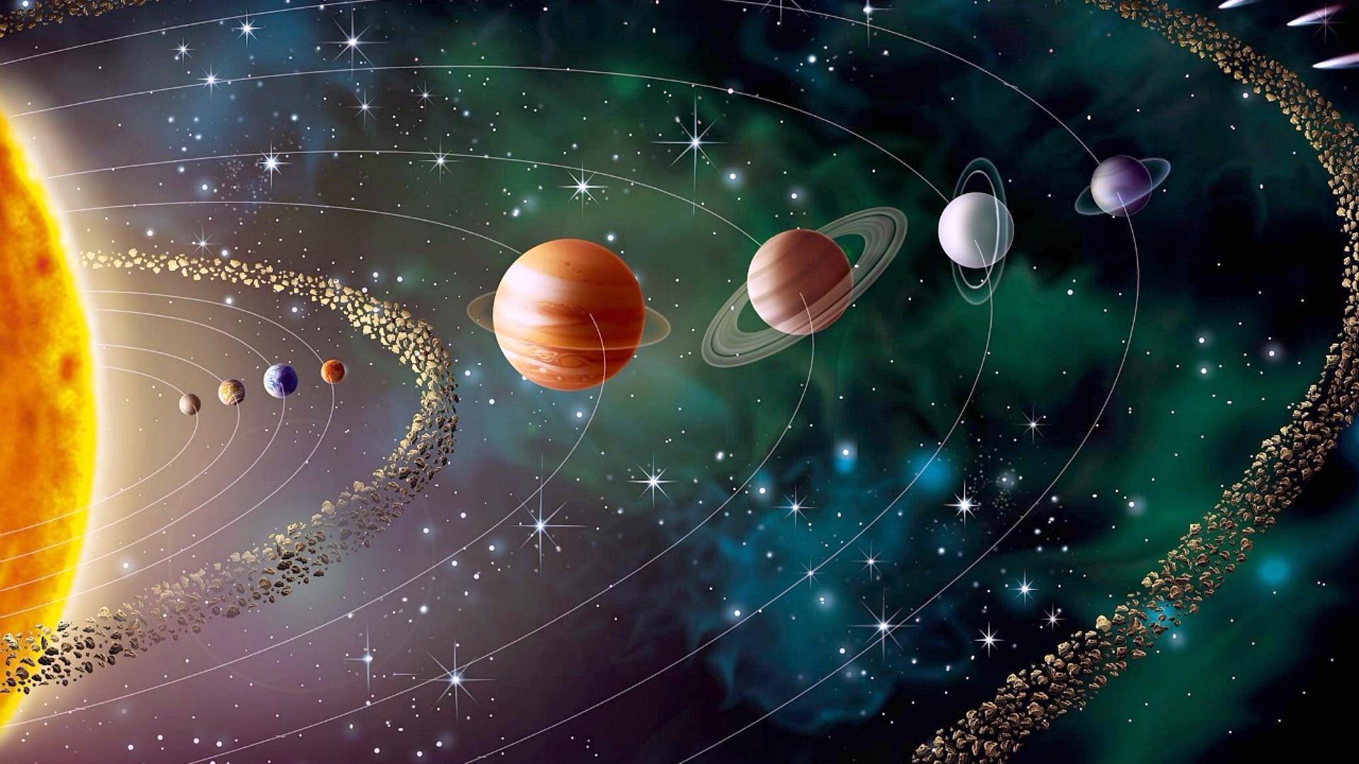 宇宙八大行星壁纸图片