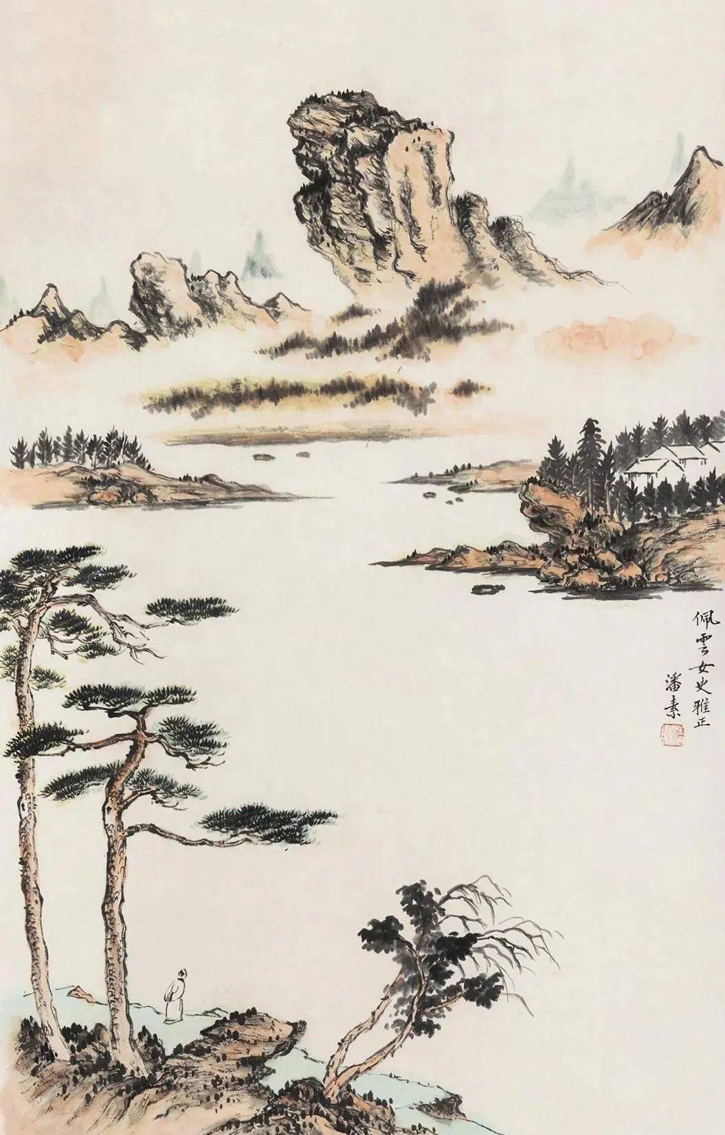 素韵流芳：潘素山水作品欣赏，网友直呼：美到想住进她的画里！_
